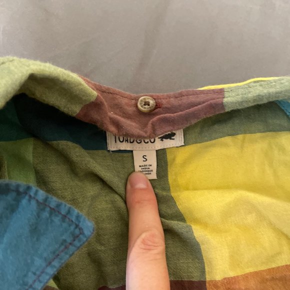 Toad and Co Checkered Plaid Sleeveless Button Up - Picture 2 of 2